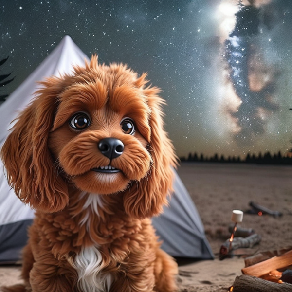 Custom 3D pet portrait with under the stars background – Buddy & Mo Co.