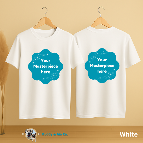 Soft unisex t-shirt featuring a custom 3D animated pet portrait – Buddy & Mo Co.