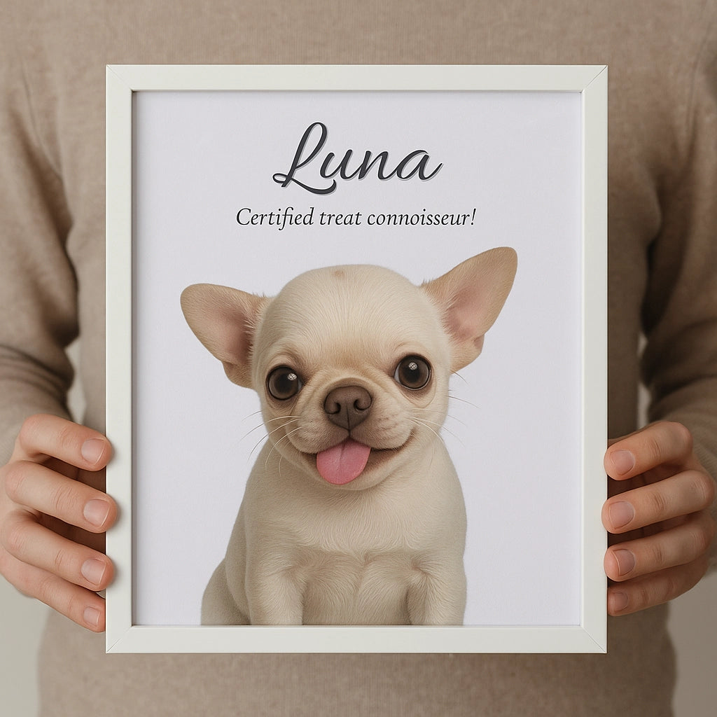 Buddy & Mo Co. - Framed Portrait in White
