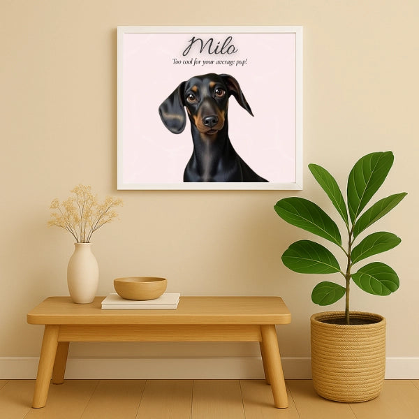 Buddy & Mo Co. - Framed Portrait in White