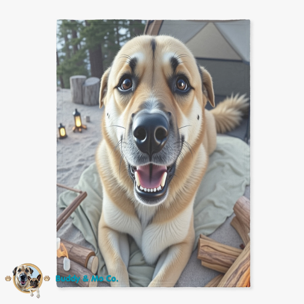 Plush flannel blanket printed with custom 3D-style pet portrait – Buddy & Mo Co.