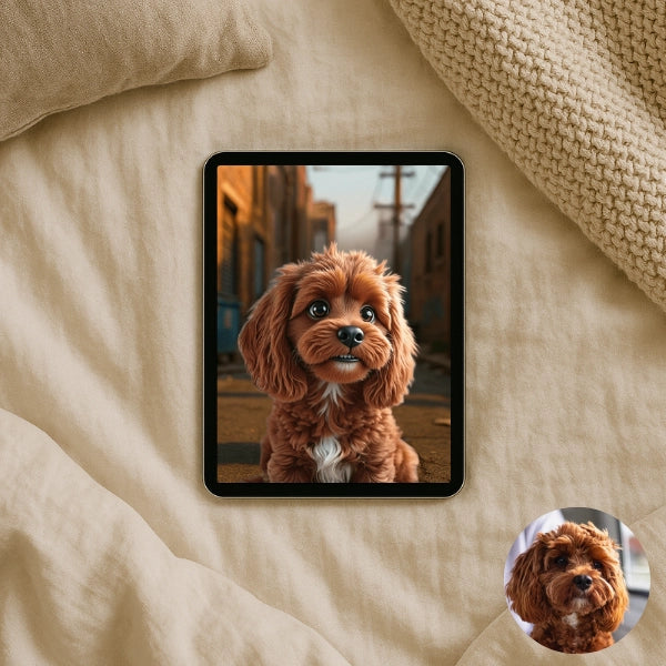 Custom 3D animated image in a digital portrait – Buddy & Mo Co.