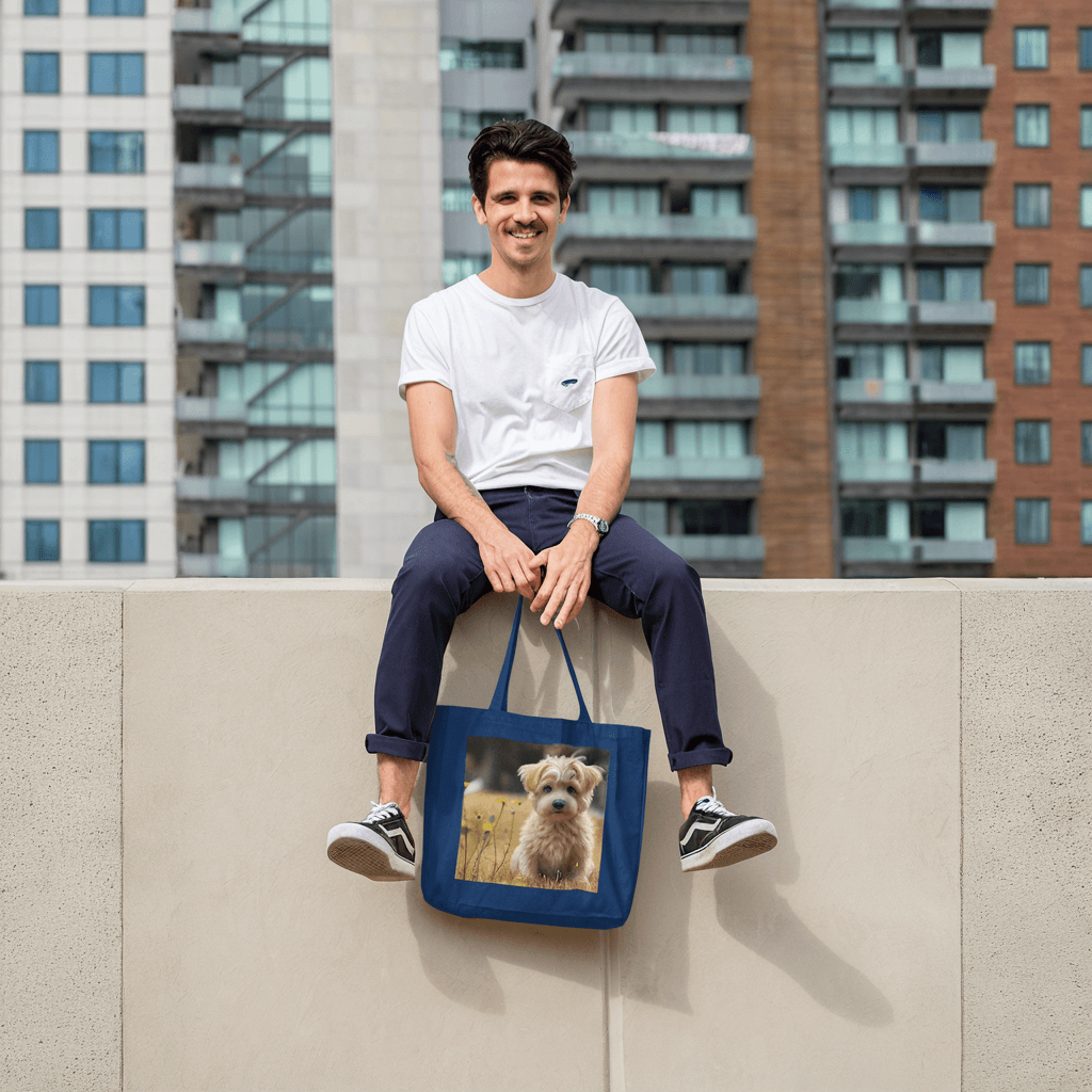 Lightweight tote bag printed with your custom 3D-style pet portrait – Buddy & Mo Co.